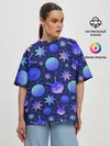 Женская футболка оверсайз / Космический микс