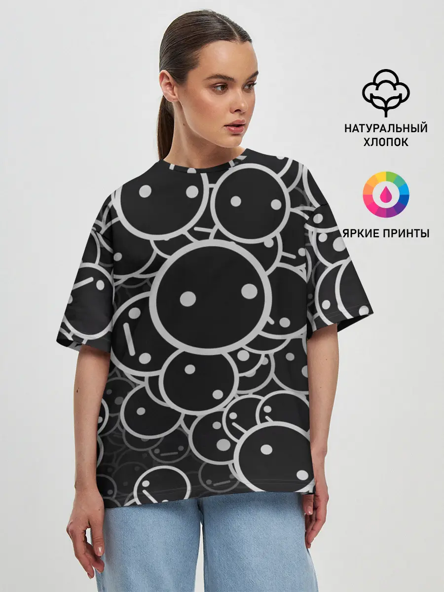 Женская футболка оверсайз / SMILE