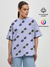 Женская футболка оверсайз / Разноцветные очки