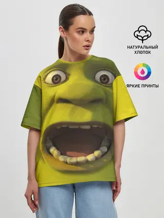 Женская футболка оверсайз / Shrek | Шрек