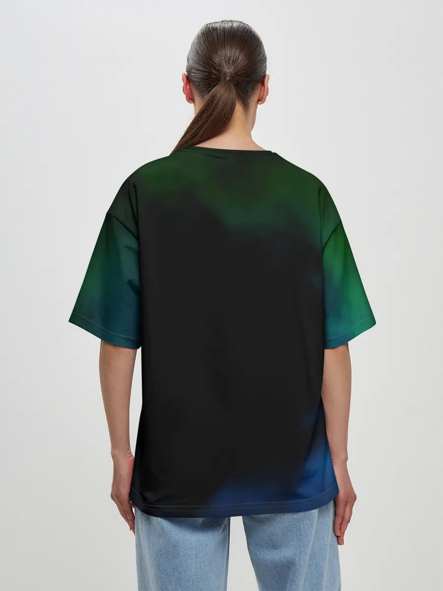 Женская футболка оверсайз / Гию и Танджиро Kimetsu no Yaiba