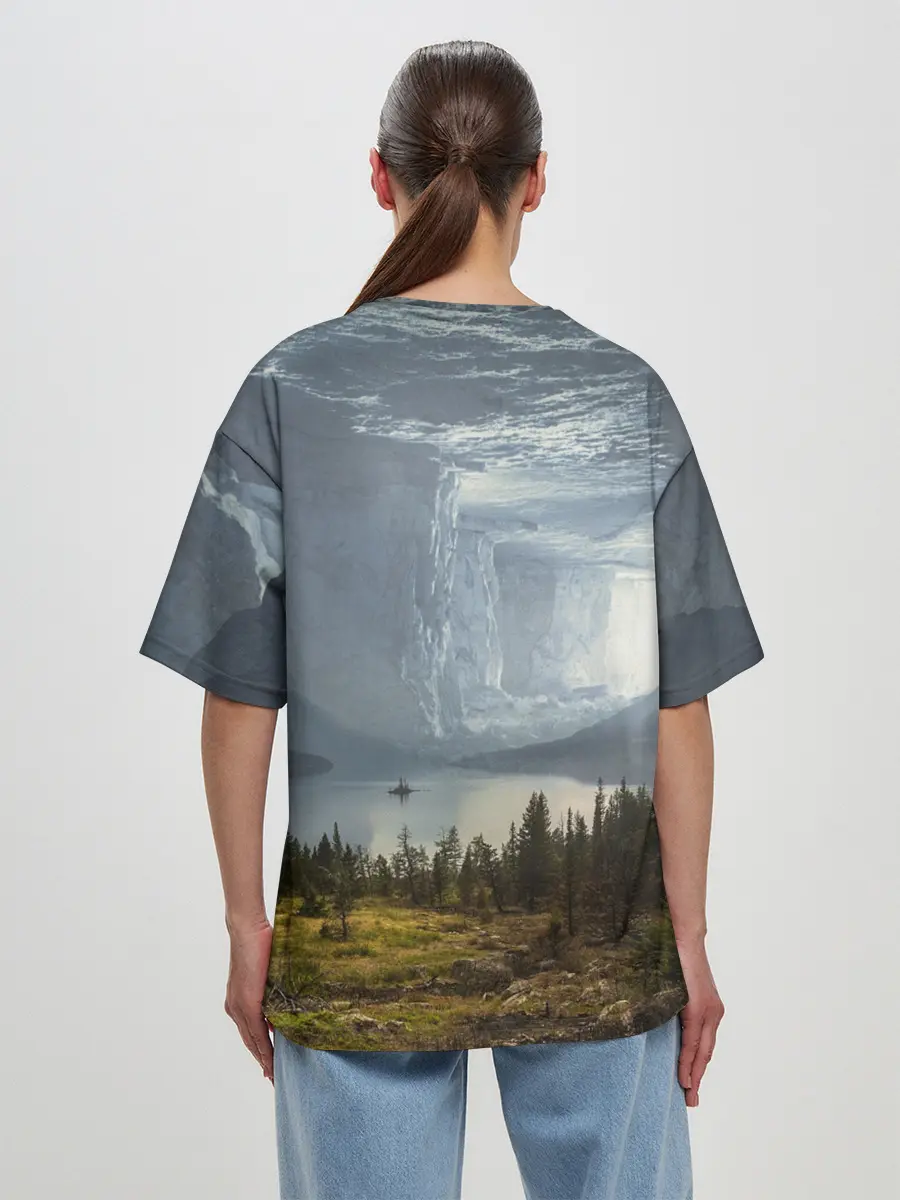 Женская футболка оверсайз / Фантастический пейзаж