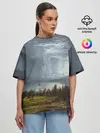 Женская футболка оверсайз / Фантастический пейзаж