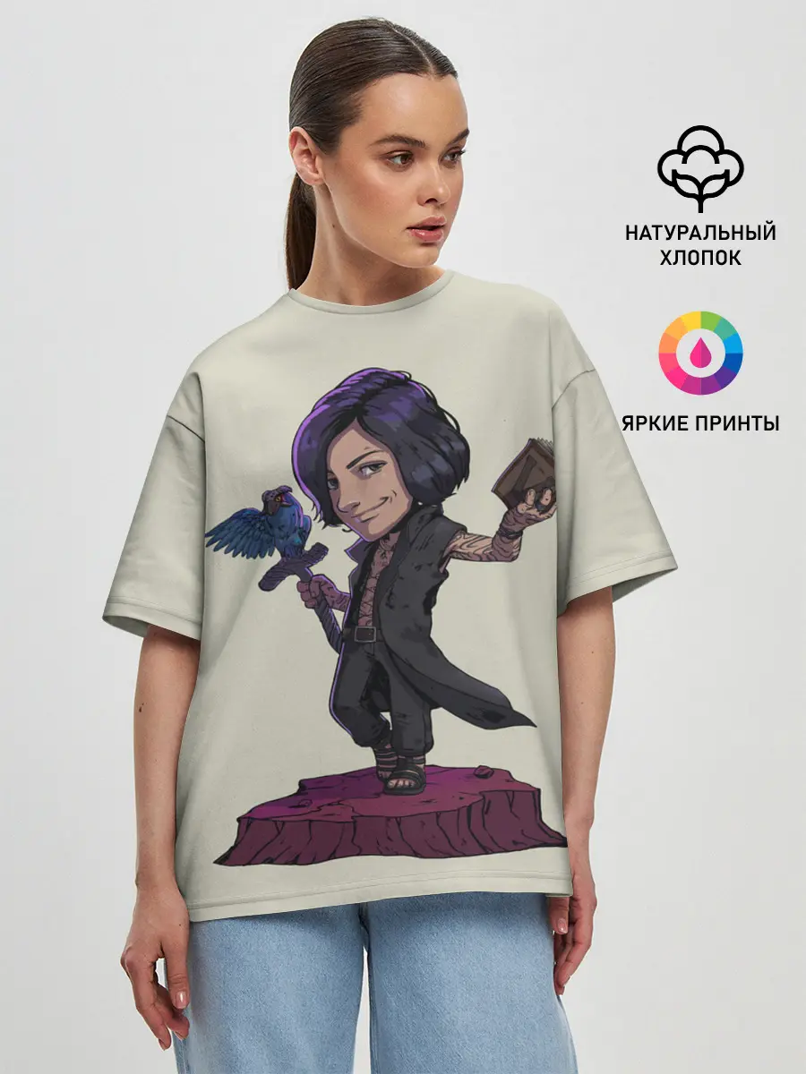 Женская футболка оверсайз / V Big head