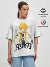 Женская футболка оверсайз / Зеницу Агацума Kimetsu no Yaiba