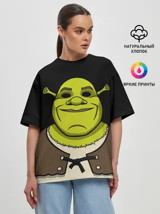 Женская футболка оверсайз / Шрэк