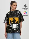 Женская футболка оверсайз / PUBG / ПАБГ / ГРАНЖ