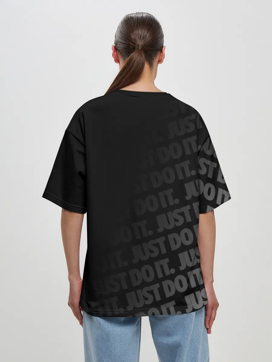 Женская футболка оверсайз / JUST DO IT / ПРОСТО СДЕЛАЙ ЭТО