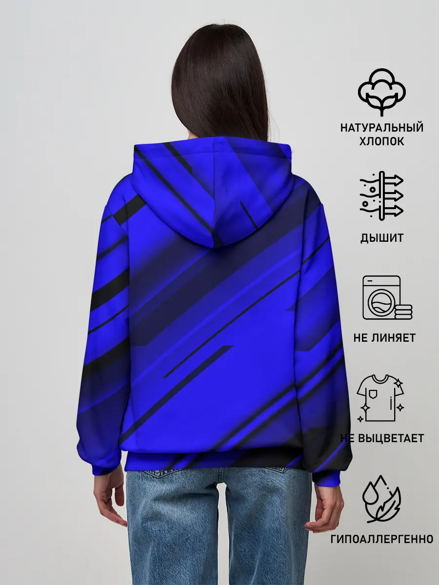 Женское худи / Blue and Black