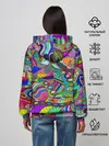 Женское худи / Дудлы узор разноцветный хиппи