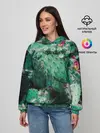 Женское худи / кактусы с цветами реализм