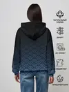 Женское худи / Узор круги темный синий