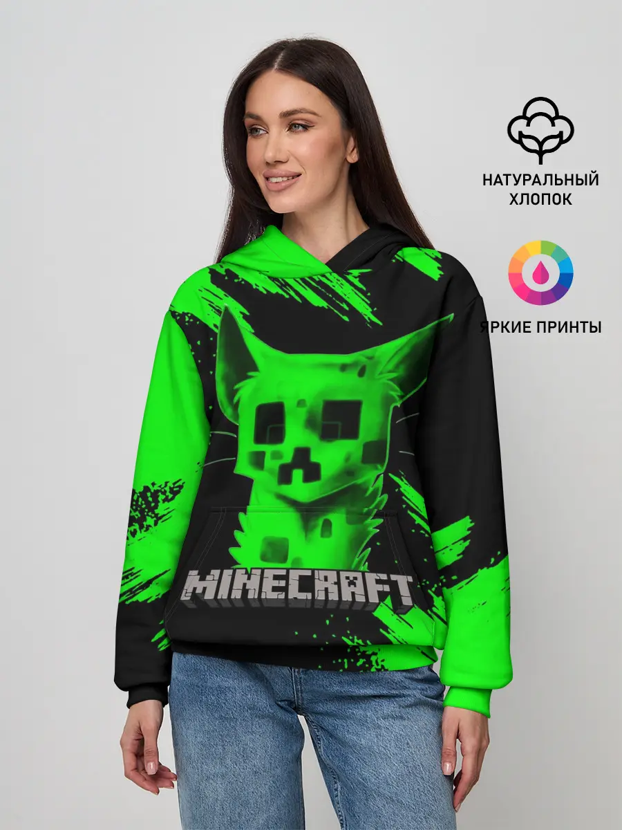 Женское худи / MINECRAFT CREEPER CAT