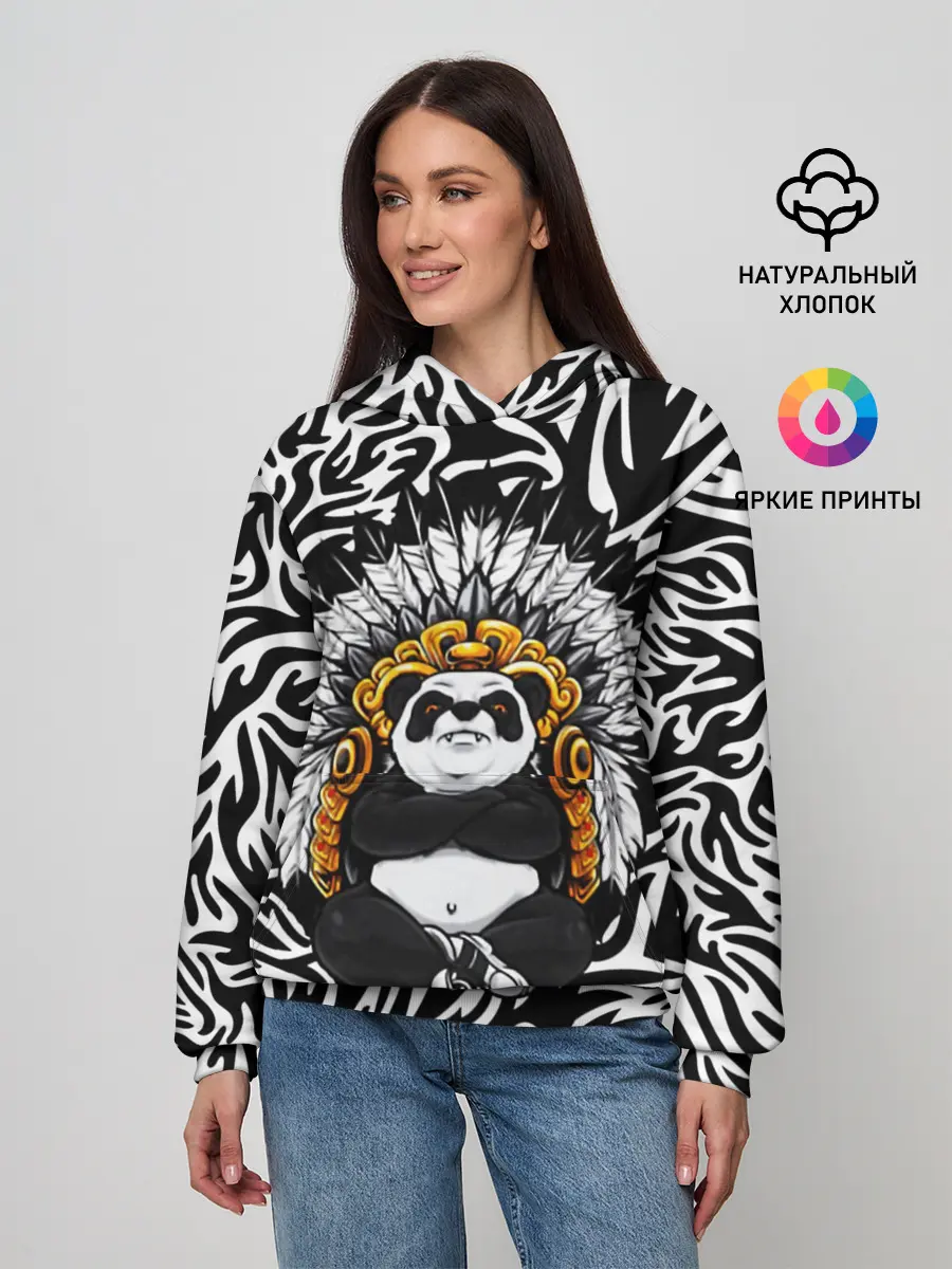 Женское худи / Мудрая Панда