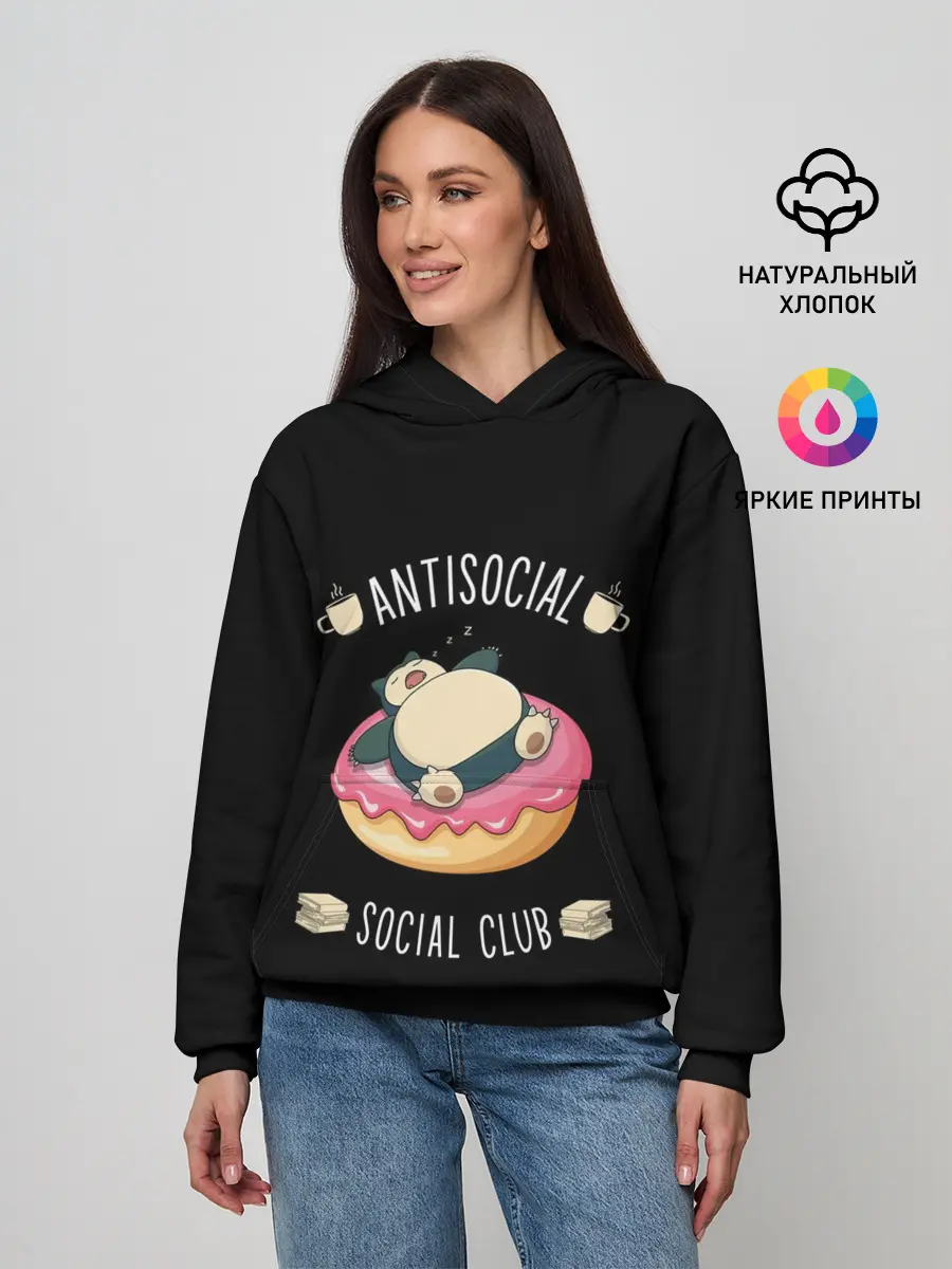 Женское худи / Pokemon. Snorlax