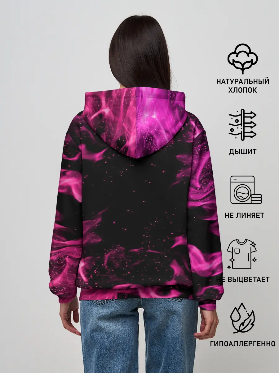 Женское худи / ОГОНЬ НЕОН