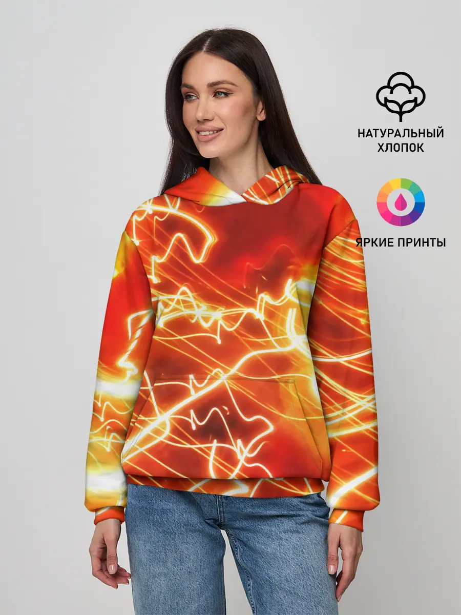 Женское худи / ОГНЕННАЯ МОЛНИЯ