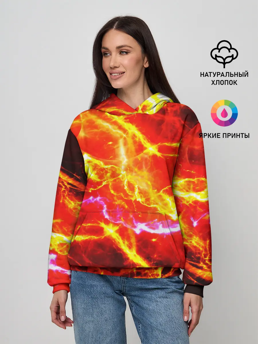 Женское худи / УДАРЫ МОЛНИИ
