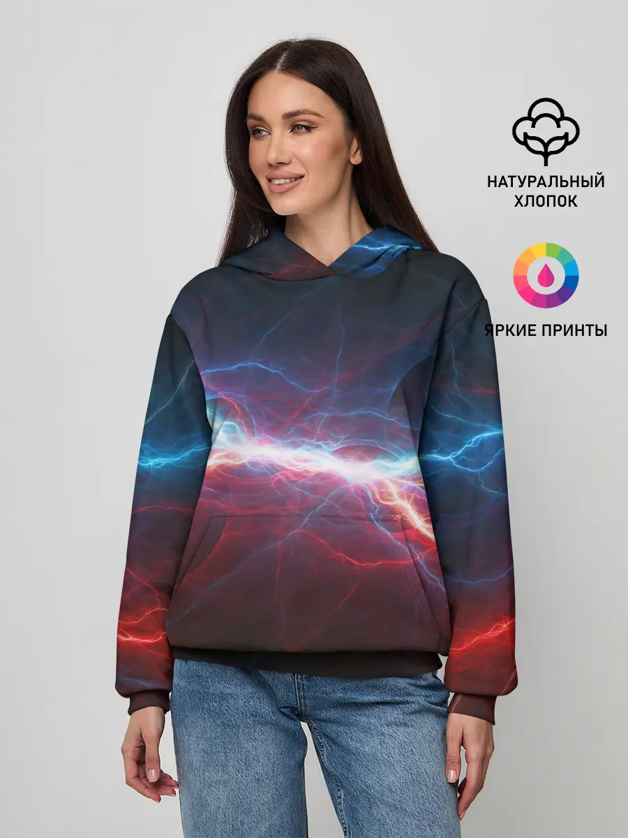 Женское худи / СТОЛКНОВЕНИЕ МОЛНИЙ