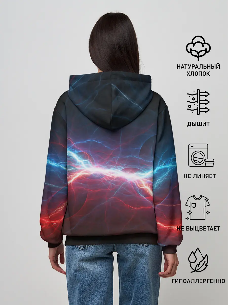 Женское худи / СТОЛКНОВЕНИЕ МОЛНИЙ