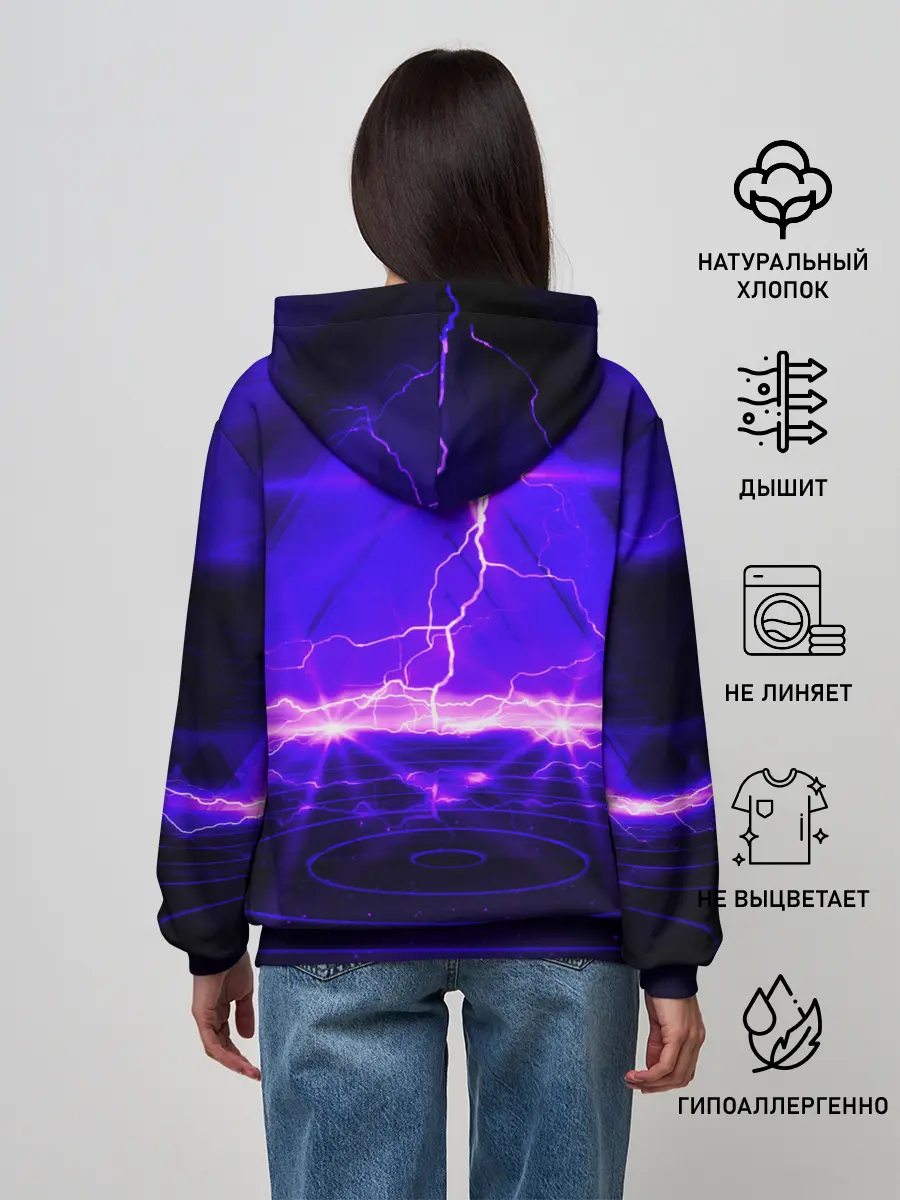 Женское худи / НЕОНОВЫЕ МОЛНИИ