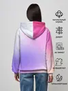 Женское худи / светлый градиент розовый мода