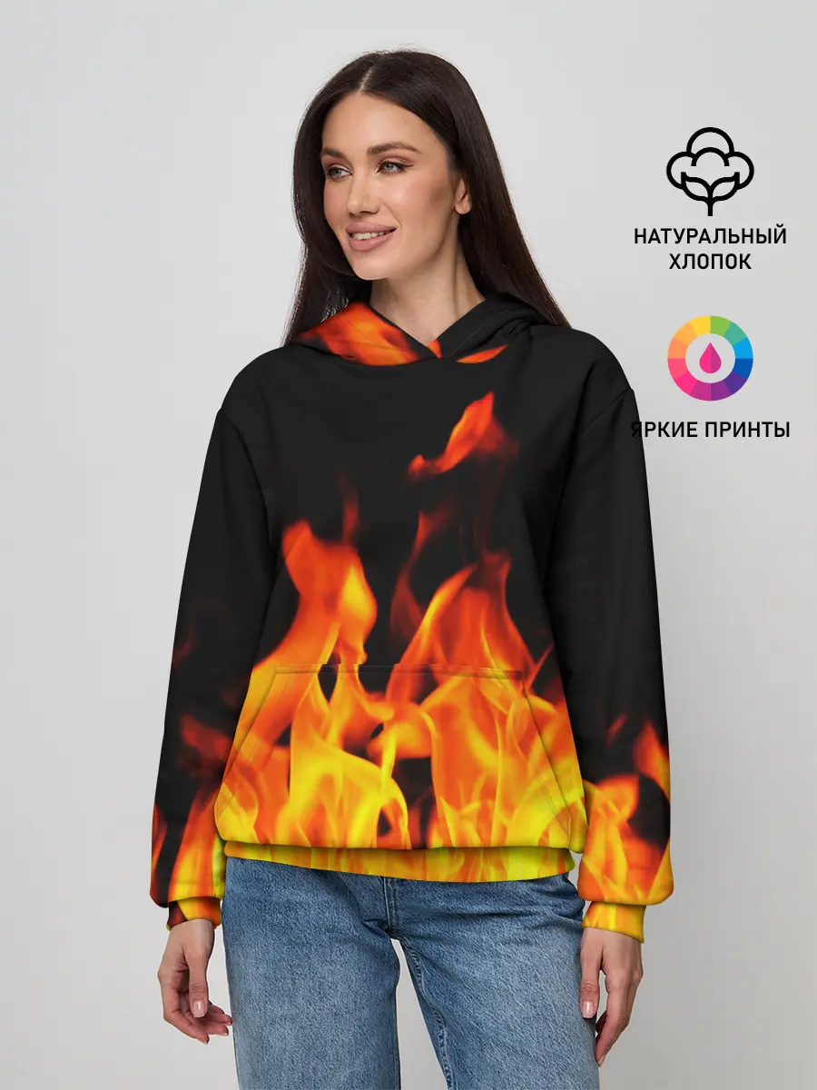 Женское худи / ОГНЕННЫЙ