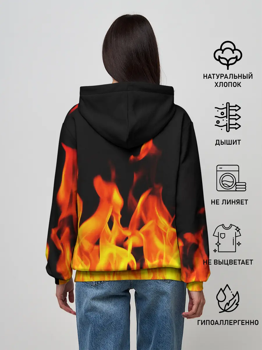 Женское худи / ОГНЕННЫЙ