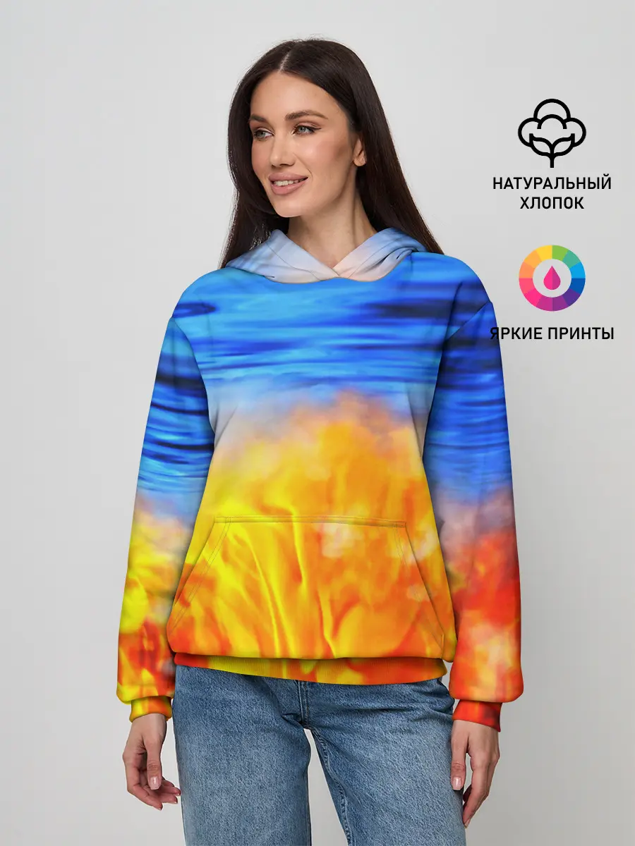 Женское худи / ЛЕД И ПЛАМЯ