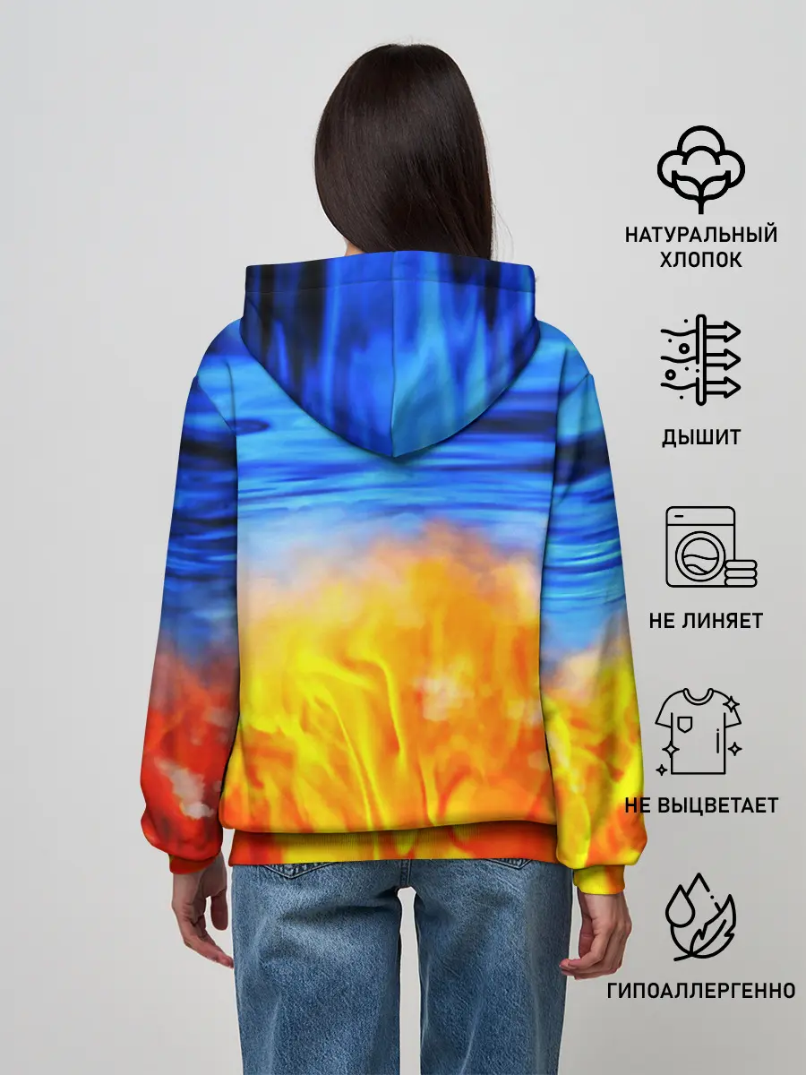 Женское худи / ЛЕД И ПЛАМЯ