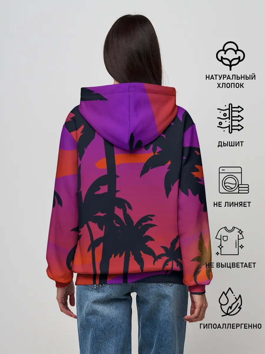 Женское худи / Тропический пляж