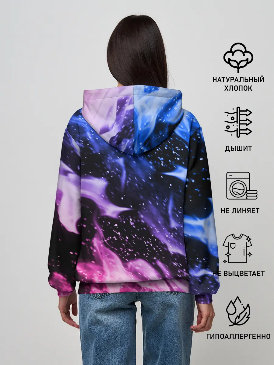 Женское худи / НЕОНОВЫЙ ОГОНЬ | NEON FLAME