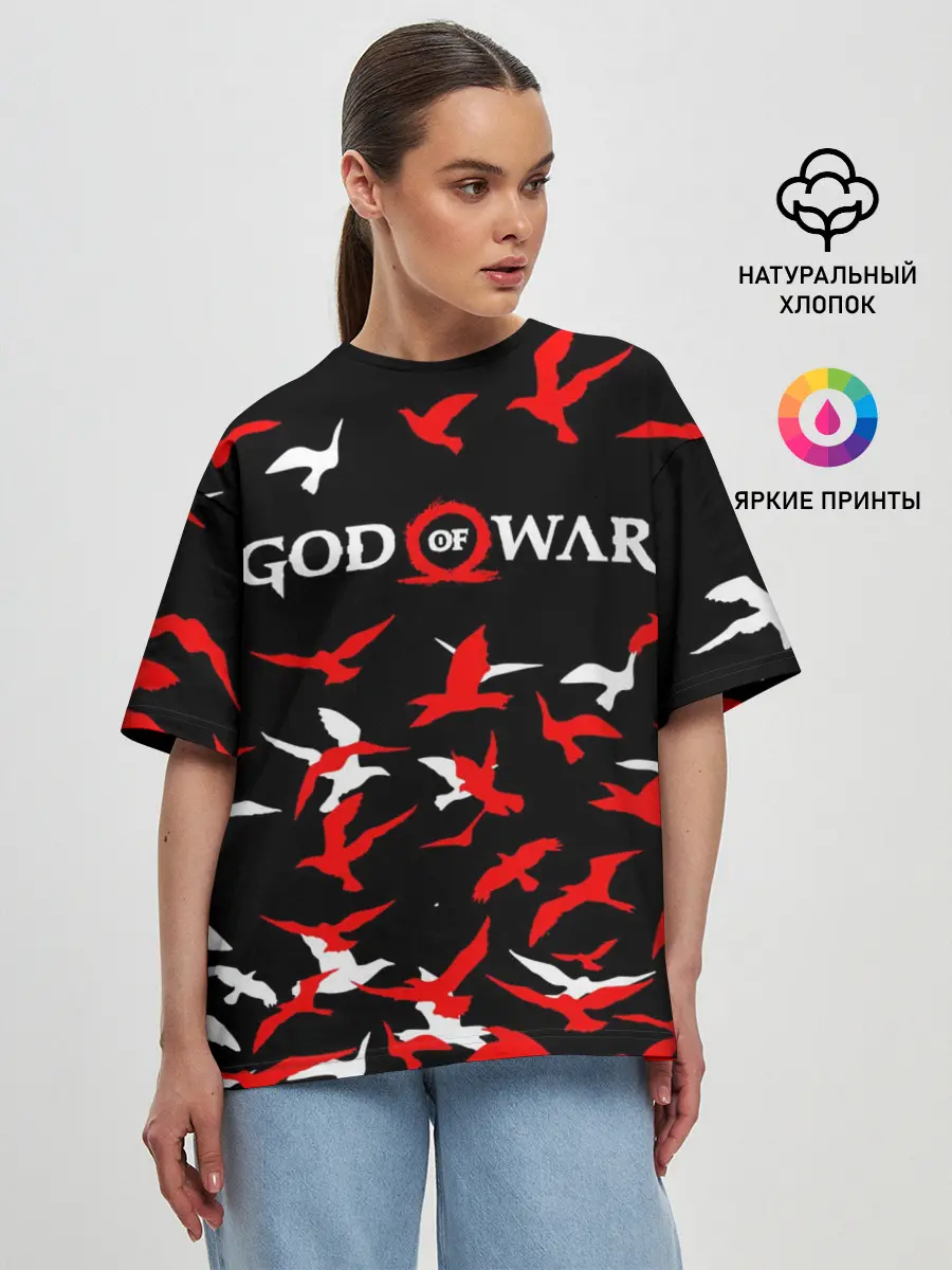 Женская футболка оверсайз / GOD OF WAR