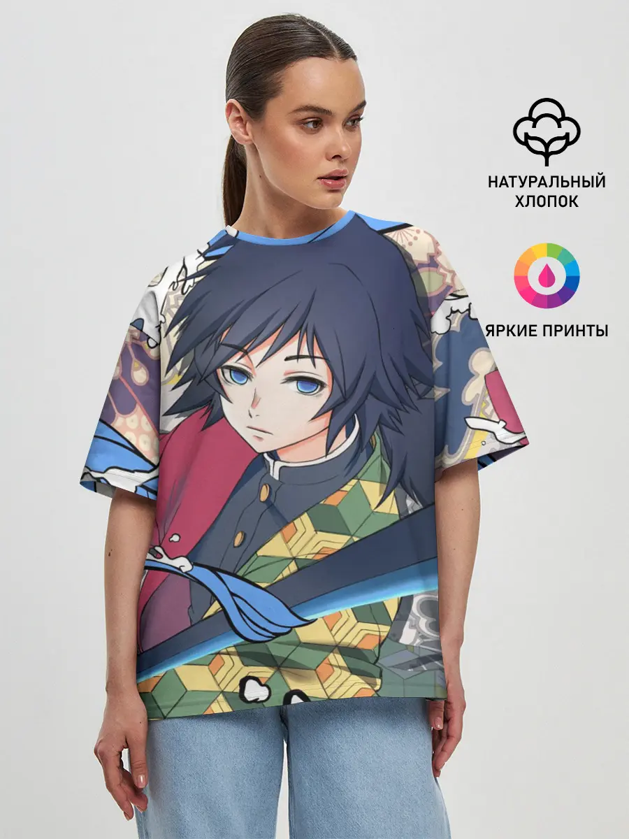 Женская футболка оверсайз / ГИЮ ТОМИОКА ФРЕСКА