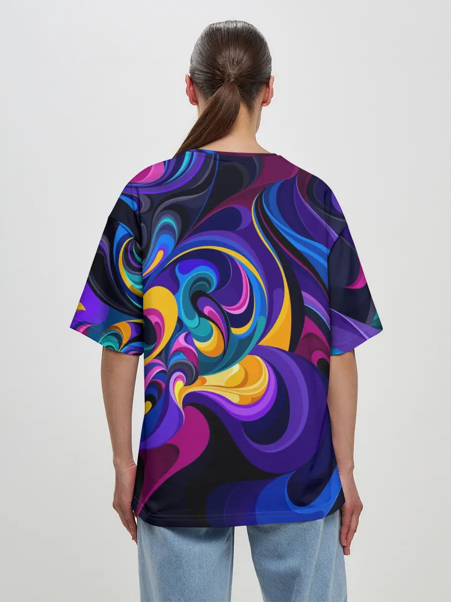 Женская футболка оверсайз / Абстрактный Узор