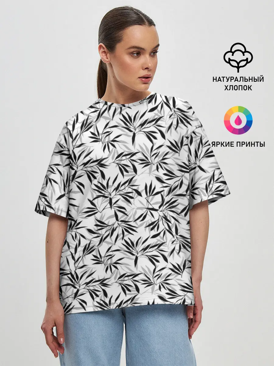 Женская футболка оверсайз / Дзен