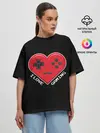 Женская футболка оверсайз / I Love Gaming