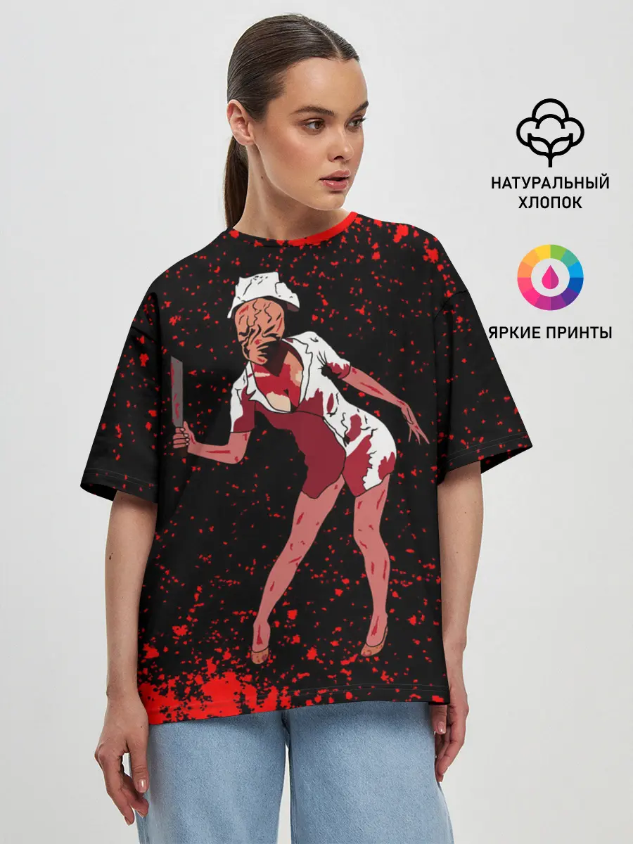 Женская футболка оверсайз / Silent Hill