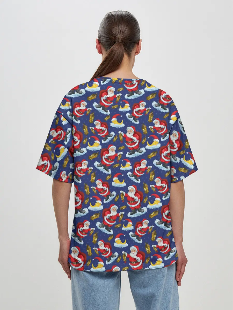 Женская футболка оверсайз / Новый Год