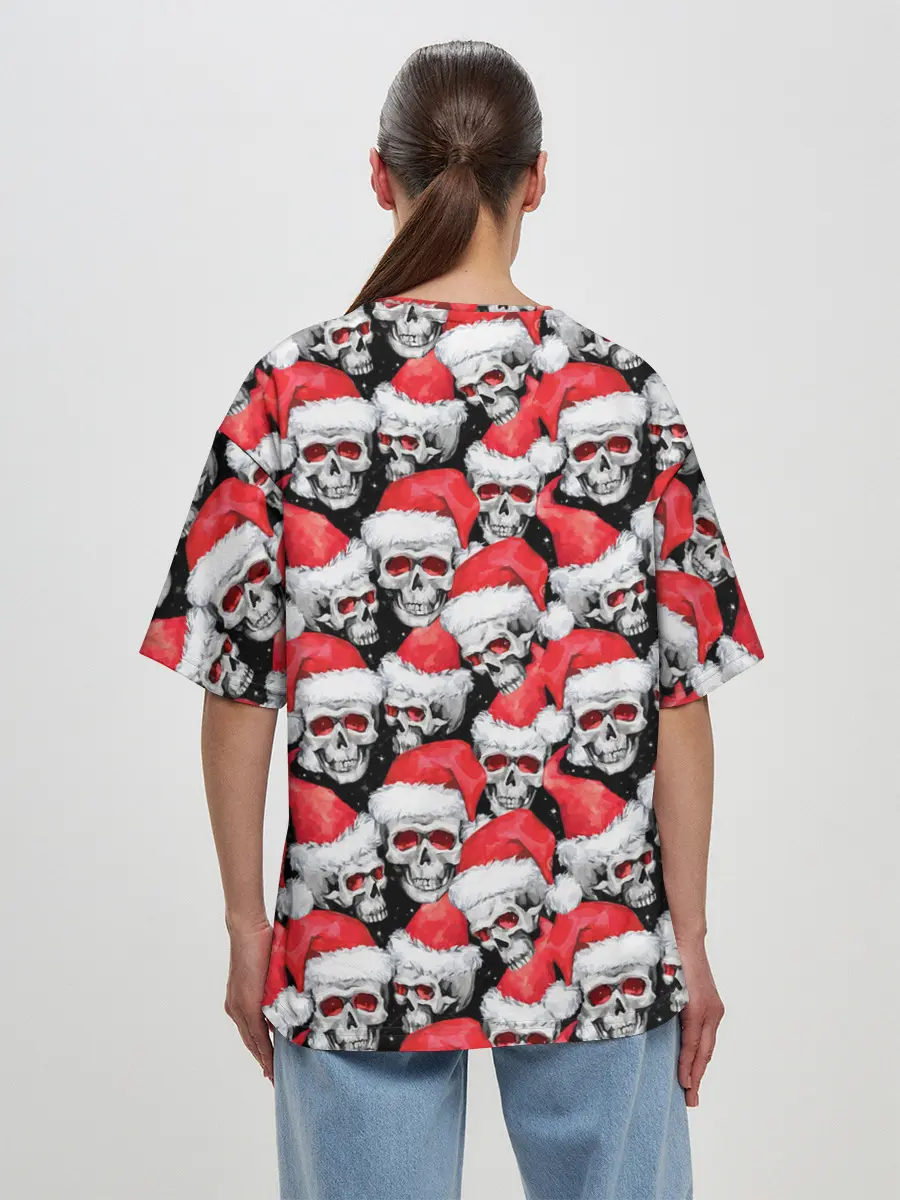 Женская футболка оверсайз / Деды морозы