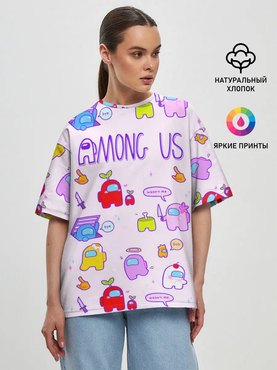 Женская футболка оверсайз / Among Us