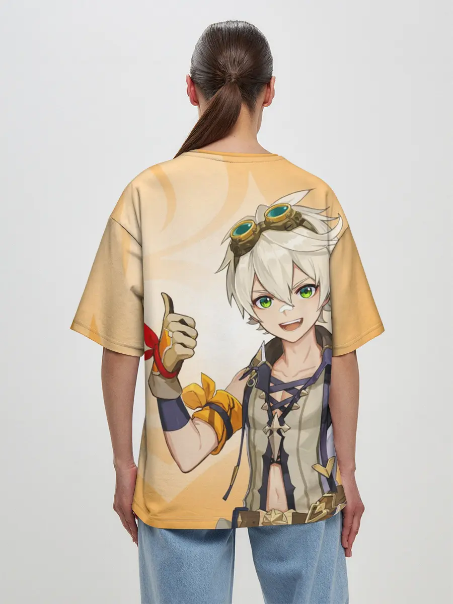 Женская футболка оверсайз / GENSHIN IMPACT, БЕННЕТ