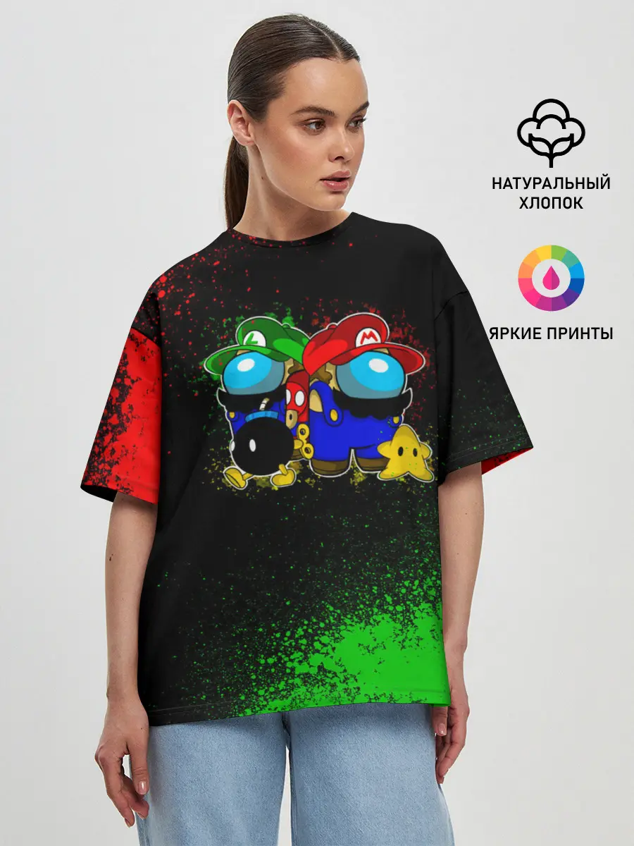 Женская футболка оверсайз / Among Us