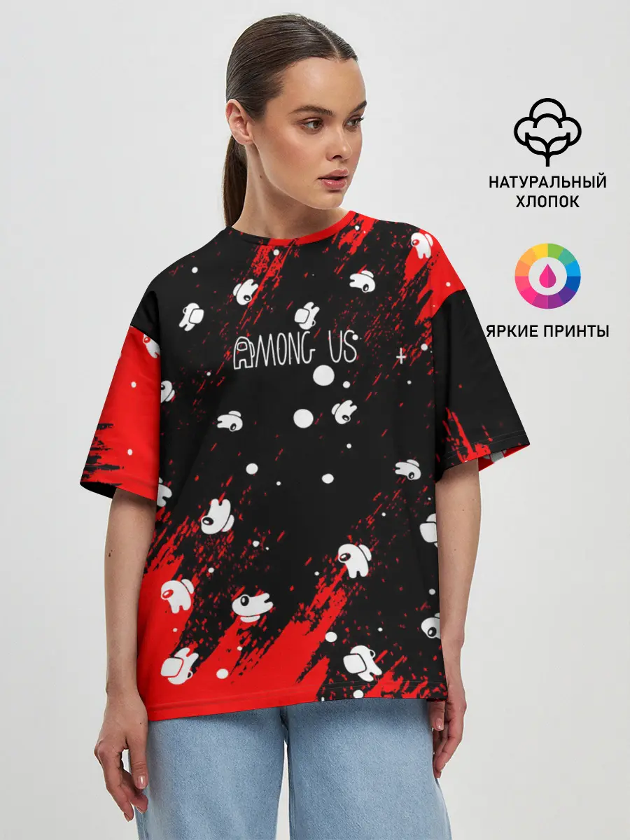 Женская футболка оверсайз / Among Us