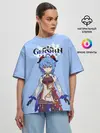 Женская футболка оверсайз / Genshin impact/Гань Юй