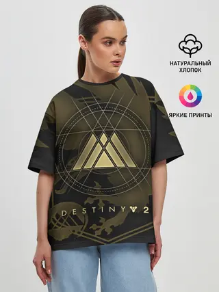 Женская футболка оверсайз / DESTINY, WARLOCK