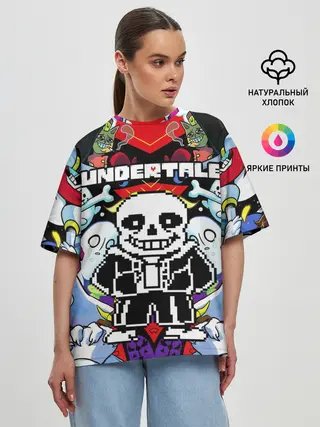 Женская футболка оверсайз / UNDERTALE