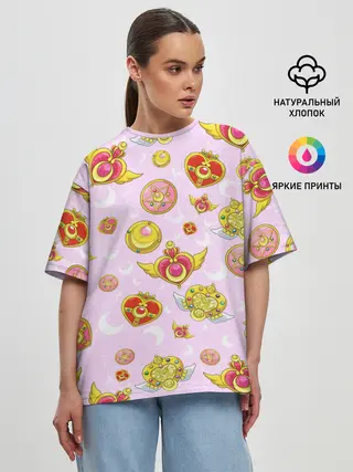 Женская футболка оверсайз / Сейлор Мун