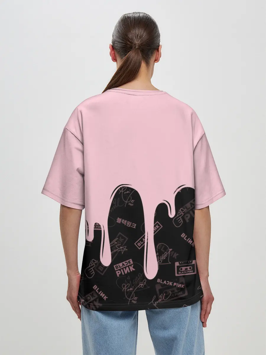 Женская футболка оверсайз / BLACKPINK ICE CREAM