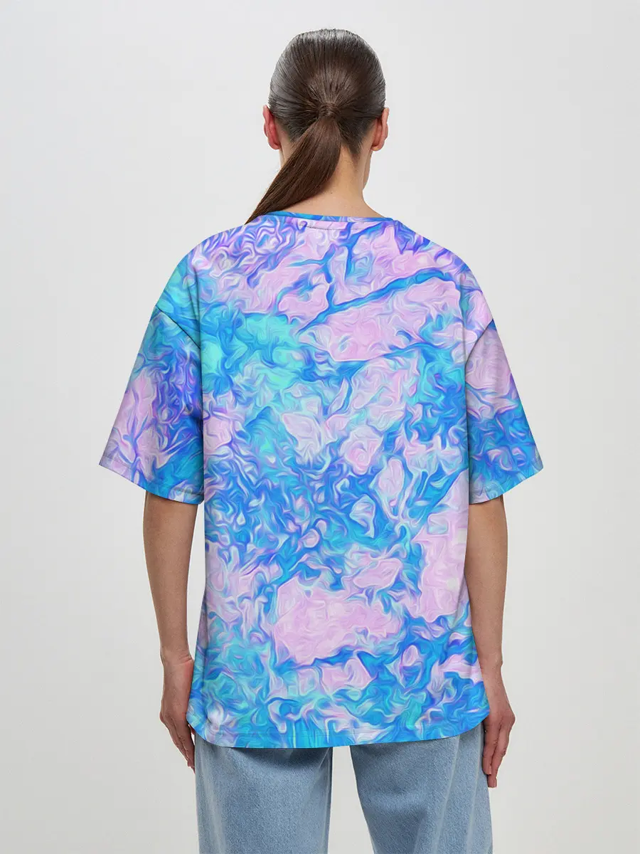 Женская футболка оверсайз / Нежные краски